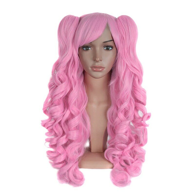 Anime Wig Female Long Curly Hair Online Celebrity Lolita Double Ponytail Fake Cospla