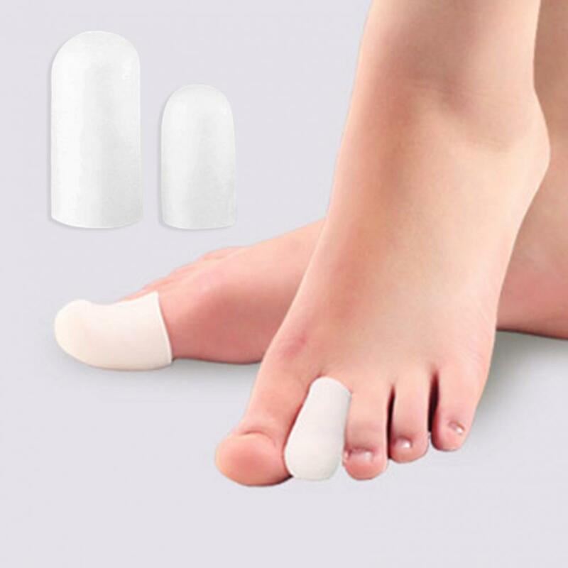 5 pares reutilizables que proporcionan alivio de callos, ampollas, Protector de heridas de dedo del pie, Protector de dedos blanco Flexible para mujeres y hombres