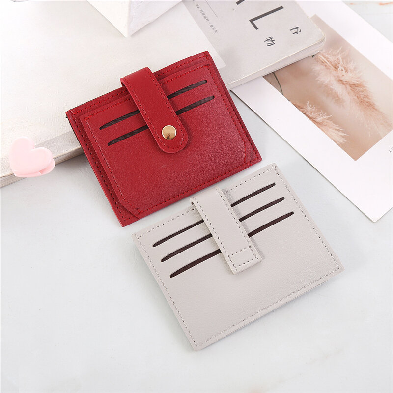 PU Leather Women's Hasp Card Wallet Small Change Purse For Female Short Card Holders with Coin Pocket Driver's License Cover