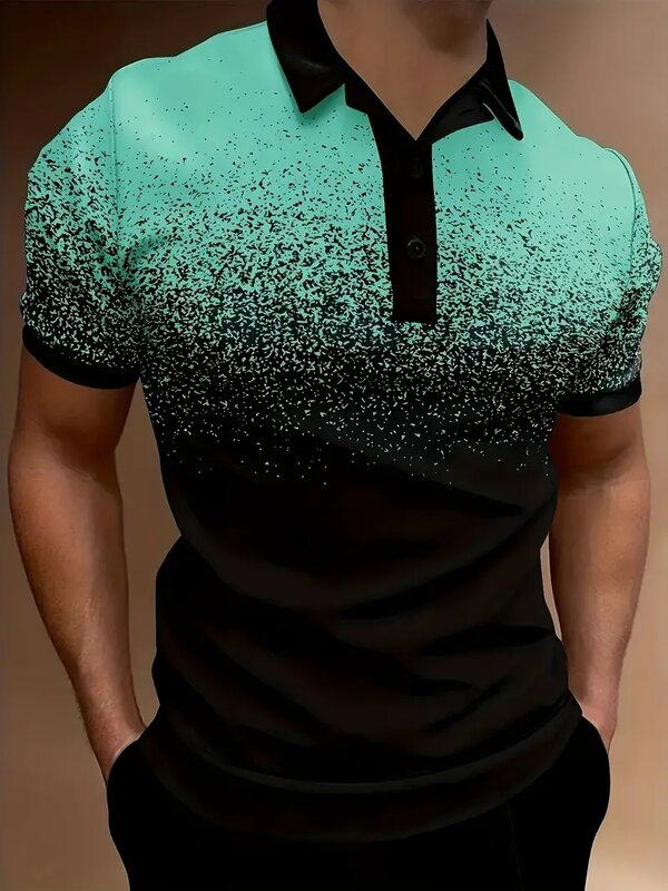 Hot new Men Beach short sleeve printed polo shirt, Beach style casual short sleeve polo shirt, S-3XL