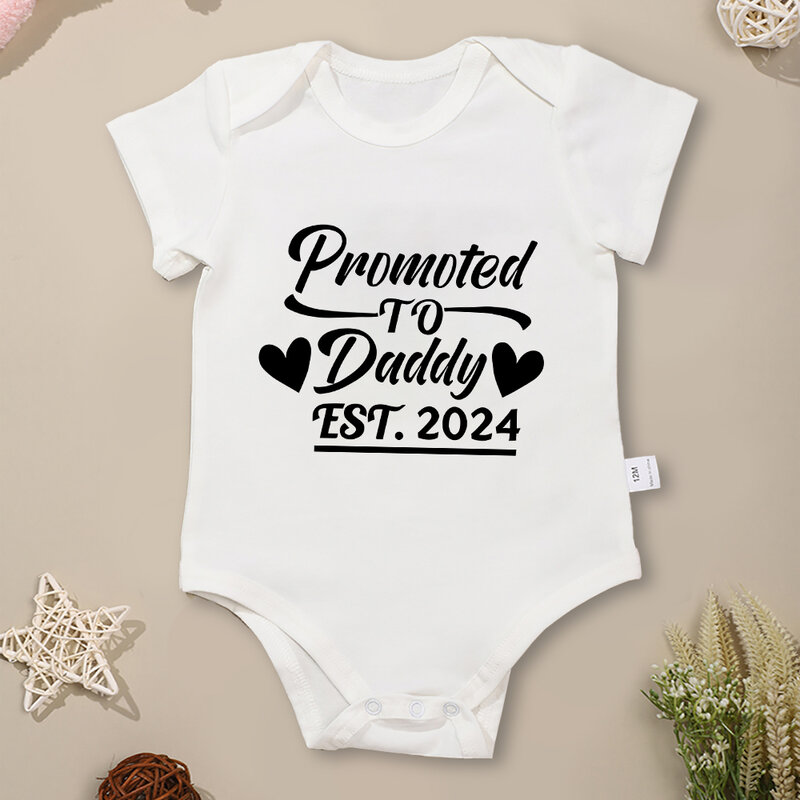 Promoted To Grandma 2024 Pregnancy Announcement Baby Onesies Fashion Trend Cute Newborn Boy Girl Clothes Bodysuits Cotton Cozy