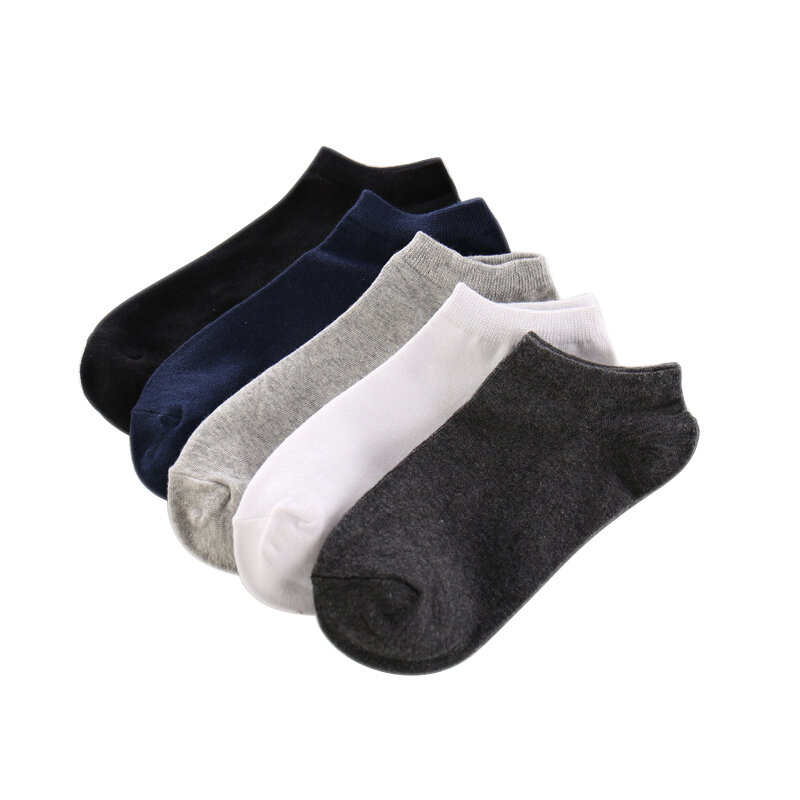 Calcetines de algodón puro para hombre, medias transpirables, absorbentes del sudor, elegantes, antideslizantes, de Color sólido, cómodas
