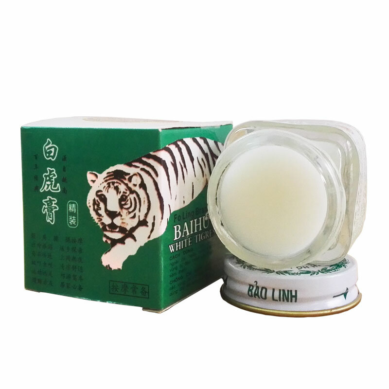 Original White Tiger Balm Cream for Headache Toothache Stomachache Pain Relieving Balm Dizziness Massage Cream