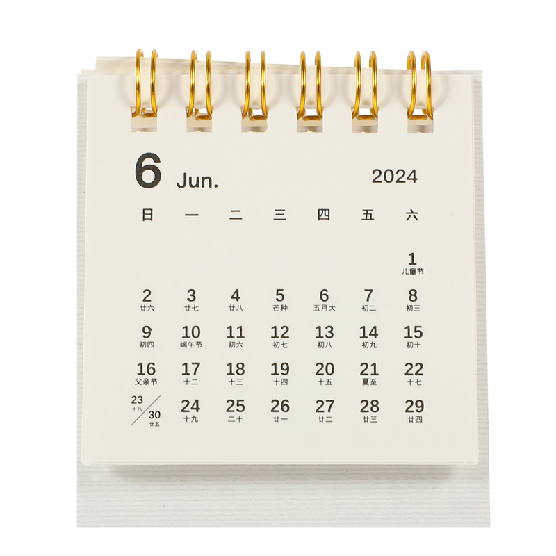 Calendario di carta da tavolo calendario da tavolo a spirale decorativo calendario giornaliero pianificatore da tavolo Agenda annuale Organizer da scrivania