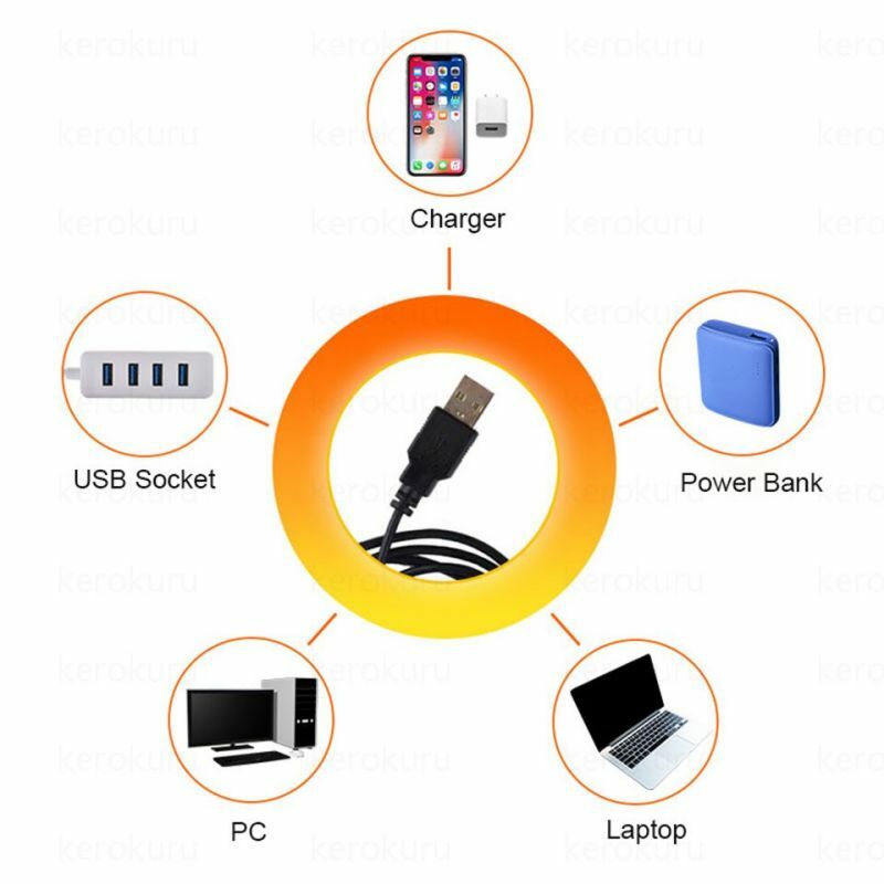 USB كشاف ضوء غروب الشمس ، الهاتف المحمول ، التصوير الذاتي ، LED قوس قزح ، ضوء الليل النيون ، جو الجدار ، التصوير الفوتوغرافي