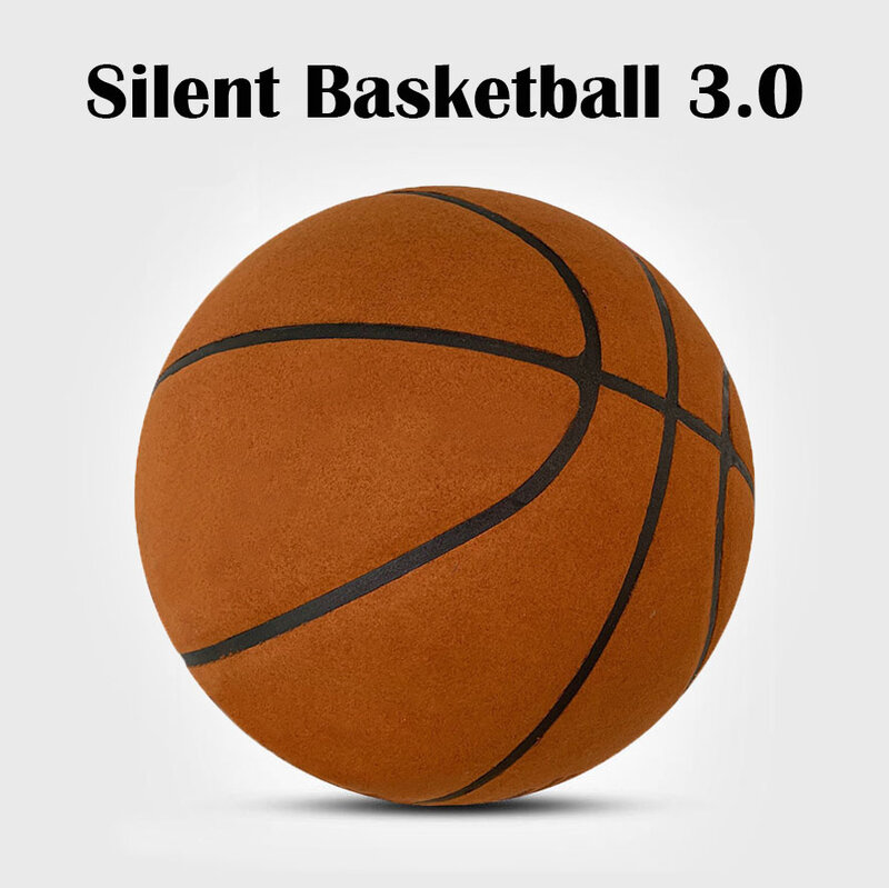 Balón de baloncesto silencioso de Tamaño 7 (29,5 ") para entrenamiento en interiores, goteo silencioso de espuma acanalada sin aire