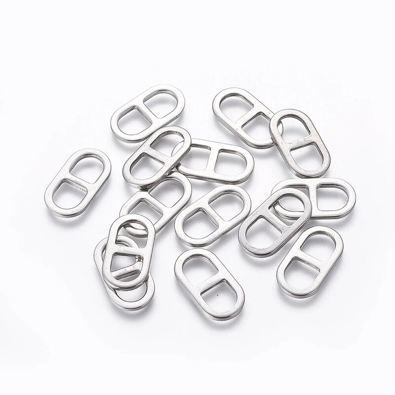 100pcs Soda Tab Charms Pendant Pull Tab 201 Stainless Steel Links Connector for Bracelet Earring Jewelry Making Gifts 23x12x2mm