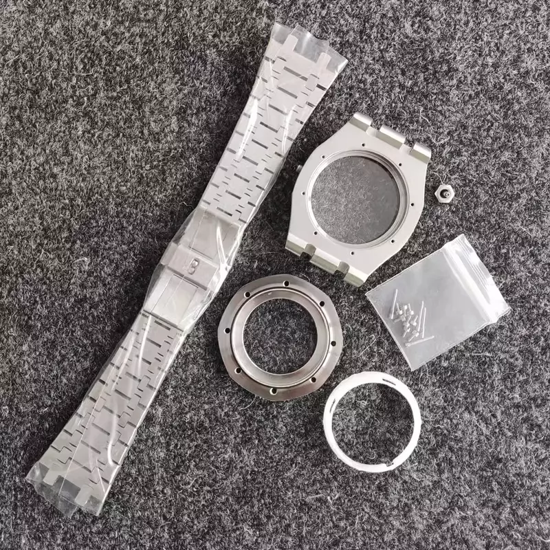 Watch Accessories 41mm Octagonal Stainless Steel Case+strap Suitable for Assembling NH35/NH36/4R36 Movement