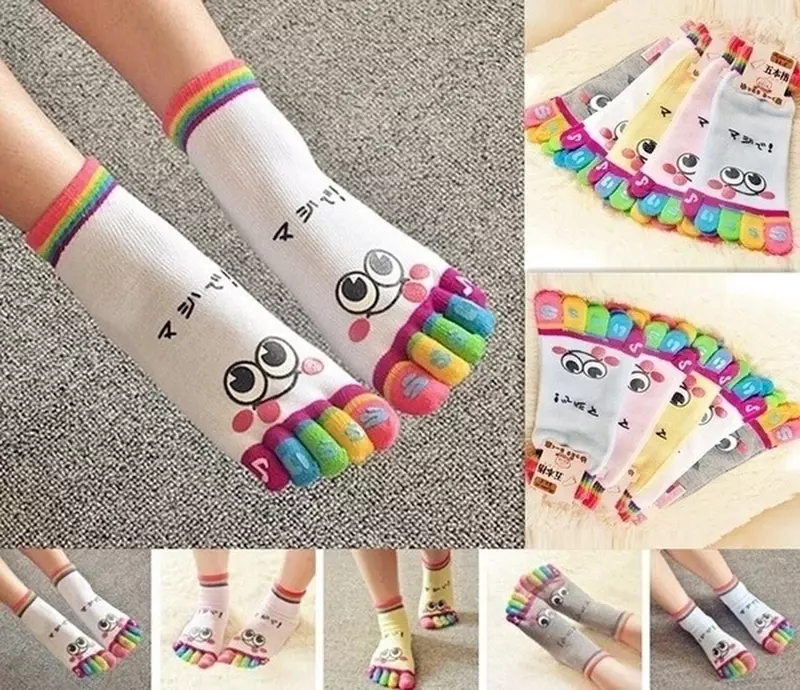 Sports Cotton Spring and Autumn Thick Split Toe Socks Thumb Socks Short and Cute Breathable and Sweat Wicking Socks