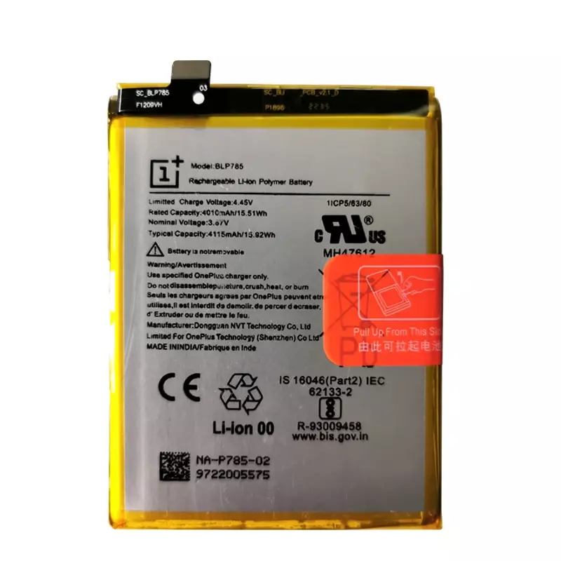 Batterie de remplacement de téléphone BLP785, 100% mAh, 4115 d'origine, haute qualité, One Plus, Oneplus Nord 24.com, BatBR +, outils neufs