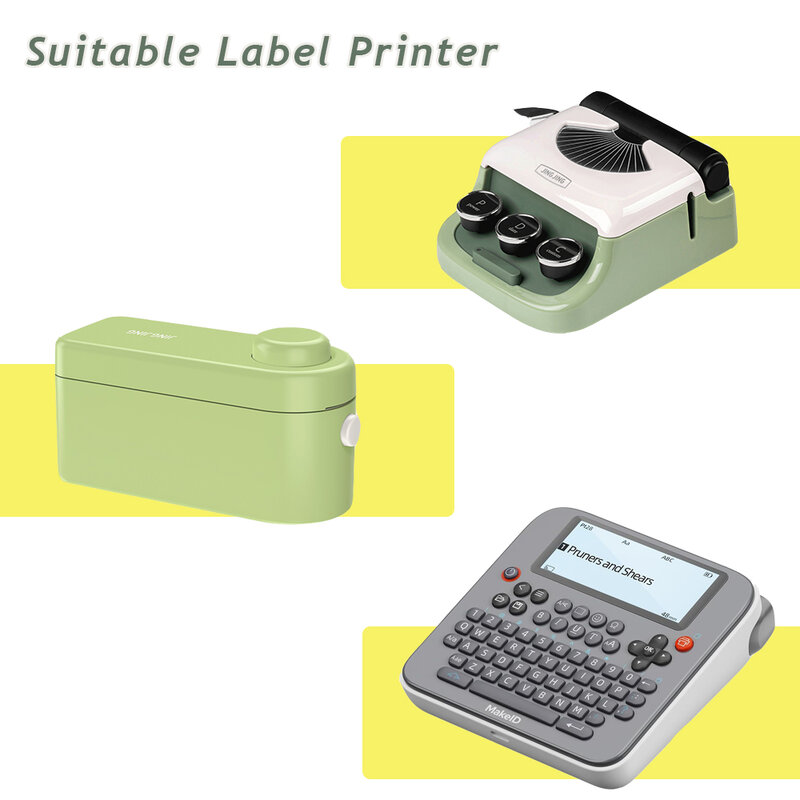 Fita de rotulagem laminada do escritório, papel adesivo do fabricante da etiqueta para MAKEID M1, L1, E1 Mini, HD, 1 rolo