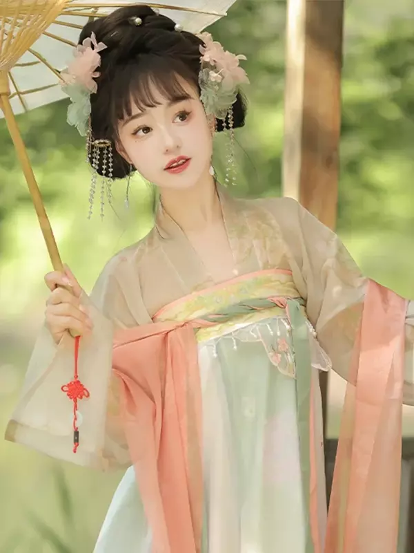 Женская юбка с цветочным принтом Hanfu, летняя юбка с вышивкой в повседневном стиле