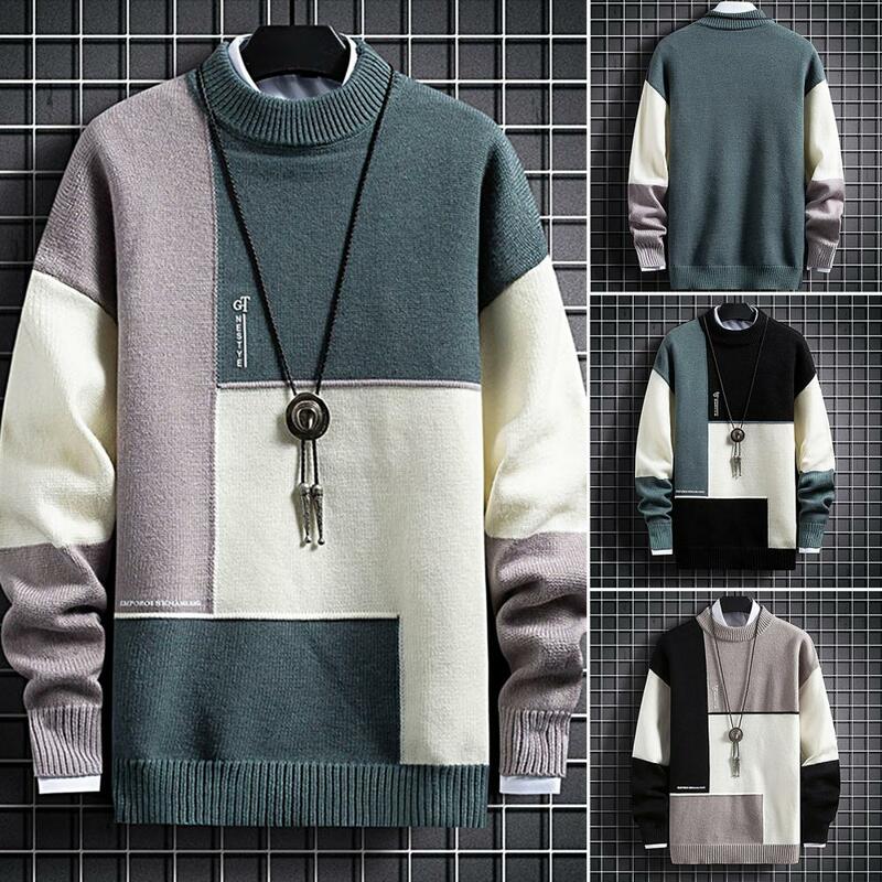 Модный весенний свитер свободного покроя, теплая уличная одежда, мужской зимний свитер