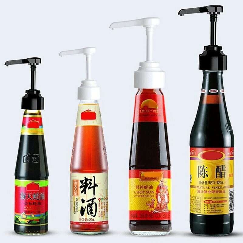 5pcs Kitchen Syrup Liquid Dispenser Juice Bottle Pumps Replacement for Regular Mouth Shampoo Bottles