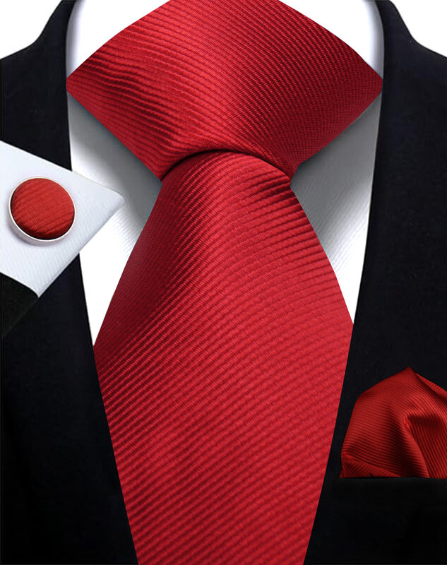 HUISHI Set di cravatte da 7.5cm da uomo formale di lusso Bussiness cravatta tascabile gemelli quadrati scatola bianca regalo di nozze per marito