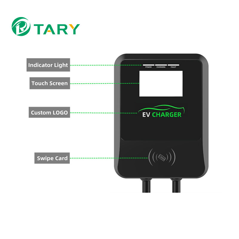 Wallbox AC 32A EV Charging Station 7KW 11KW 22KW 16A OCPP wall-mounted Electric Car Charger station