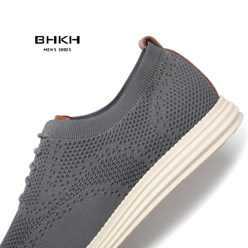 BHKH Sneakers maschili scarpe Casual in Mesh lavorate a maglia estive scarpe Casual leggere scarpe da passeggio traspiranti per uomo