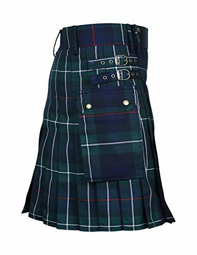 Kilt untuk pria Tartan Poly Viscose kualitas Premium utilitas Skotlandia Kilt tradisional Highland Kilt pria