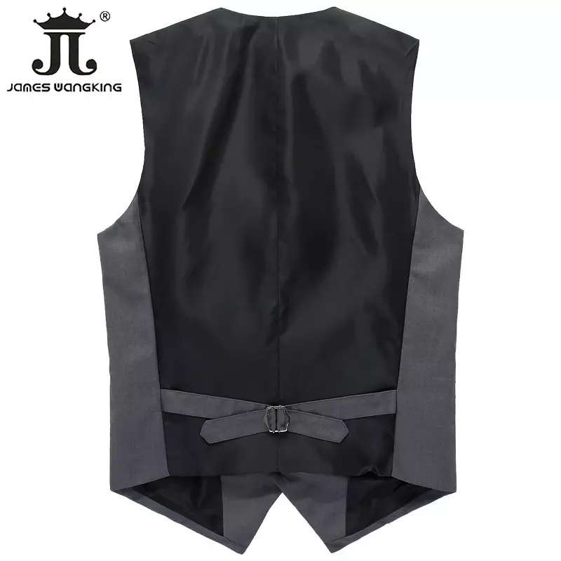 New Wedding Dress High-quality Goods Cotton Men's Fashion Design Suit Vest / Grey Black High-end Men's Business Casual Suit Vest