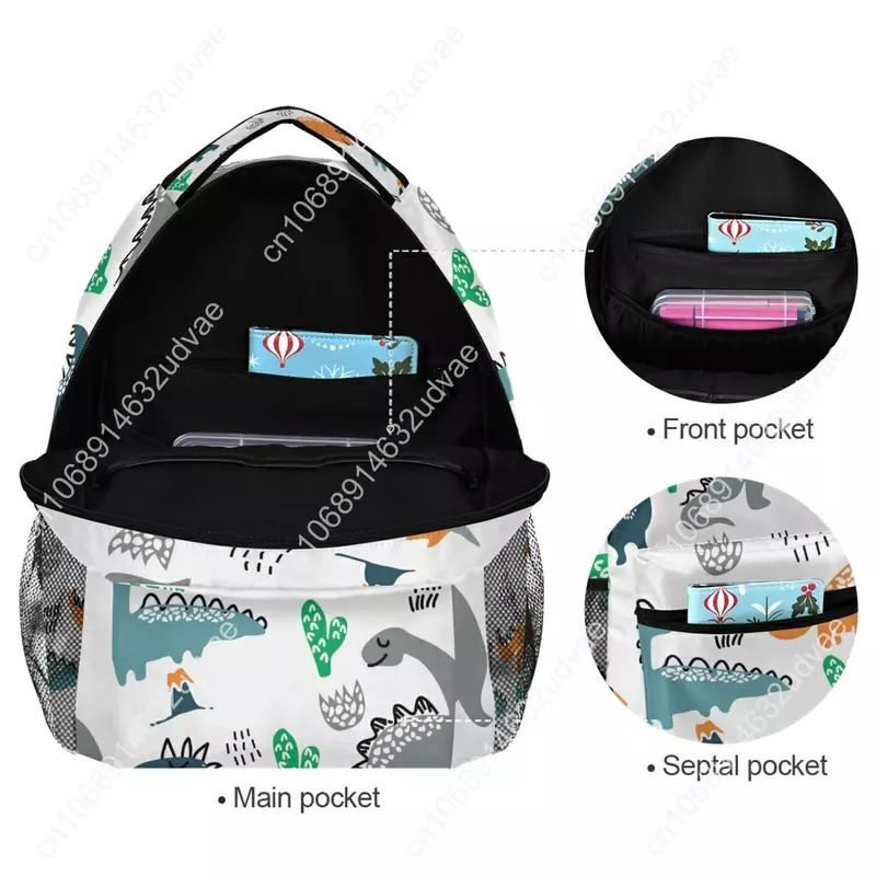 Школьный рюкзак для мальчиков и девочек с принтом динозавра, 2021