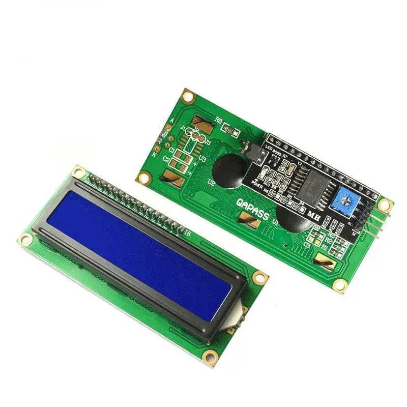 LCD1602 1602 moduł LCD niebieski/żółty tło Green Screen 16x2 znak wyświetlacz LCD PCF8574T PCF8574 IIC I2C interfejs 5V 1pcs