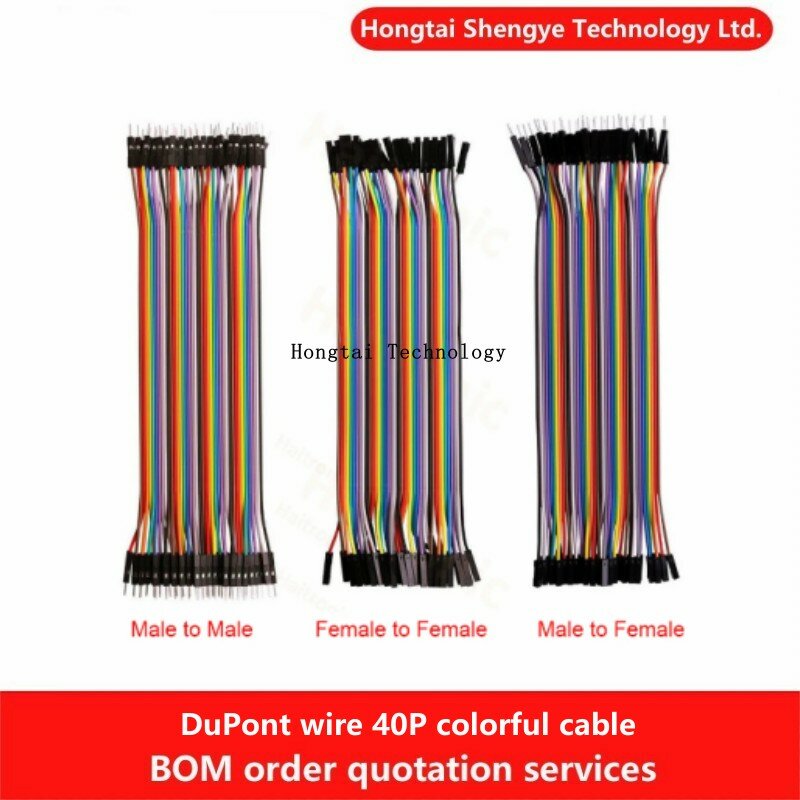 Dupont 40pin 10cm 20cm 30cm männlich zu weiblich weiblich zu männlich weiblich zu weiblich Farbe Überbrückung kabel diy