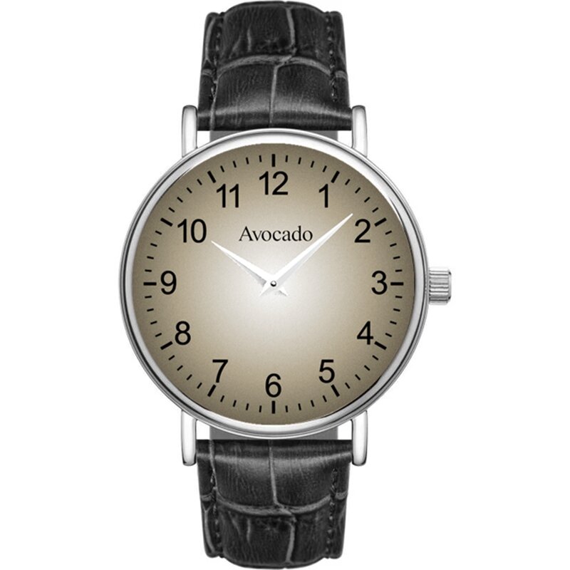 Avocado New Fashion Women's Watch Luxury Leather Ladies Digital Quartz Wristwatch