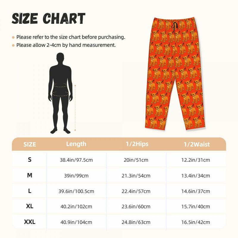 Pantalon de pyjama imprimé personnalisé pour femme, Simba The King, vêtements de nuit, bas de salon de sommeil avec poches, pantalon de discussion