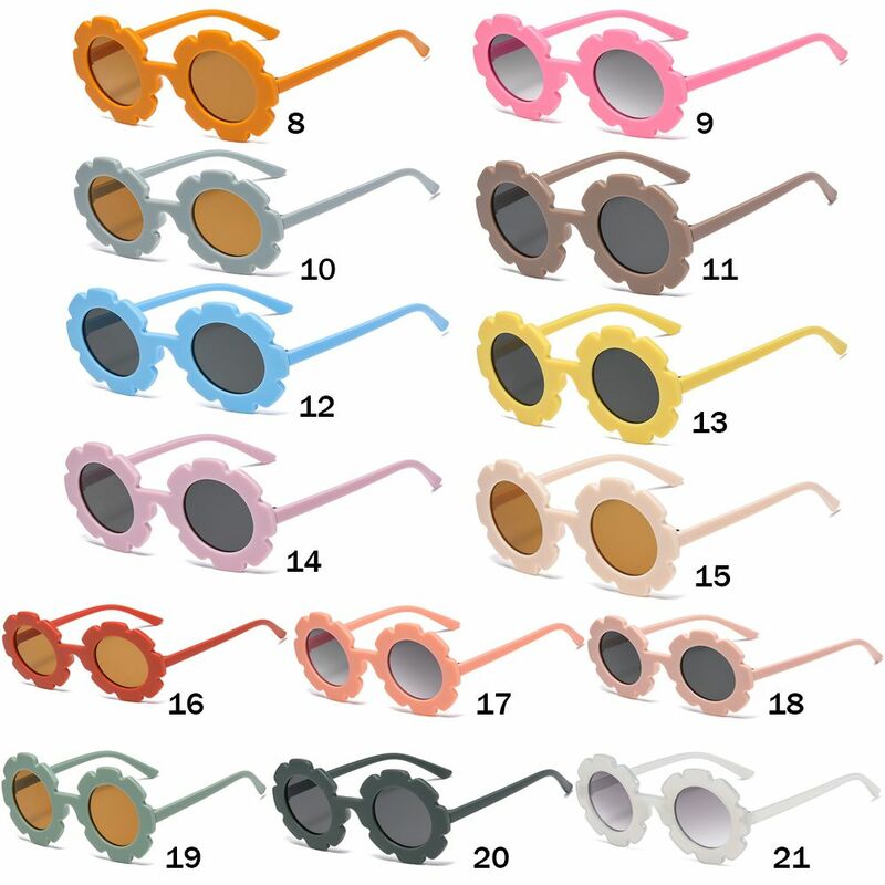 1pc Cool Cute Trend Streetwear Outdoor Product Flower Shape Sun Glasses Vintage Children Sunglasses
