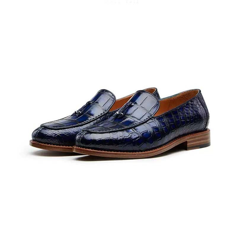 Мужские крокодиловые туфли CWV, новая американская обувь, деловой стиль, для отдыха, комплект обуви из крокодиловой кожи, лоферы