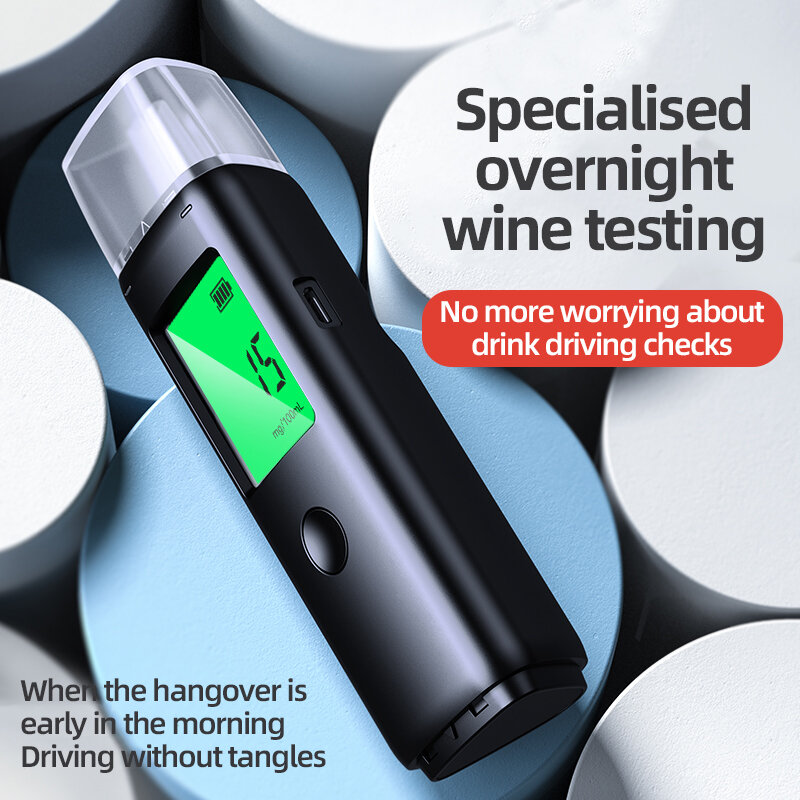 كاشف الكحول بشاشة رقمية LCD احترافية ، جهاز قياس الكحول بالكحول ، جهاز اختبار الكحول السريع ، الاستجابة الأولى لقيادة GCSE