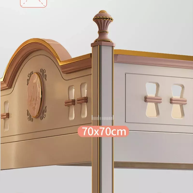 bed French Children's  Noble American Solid Wood Staggered Bunk  High And Low Kids  child room furniture Girl Child