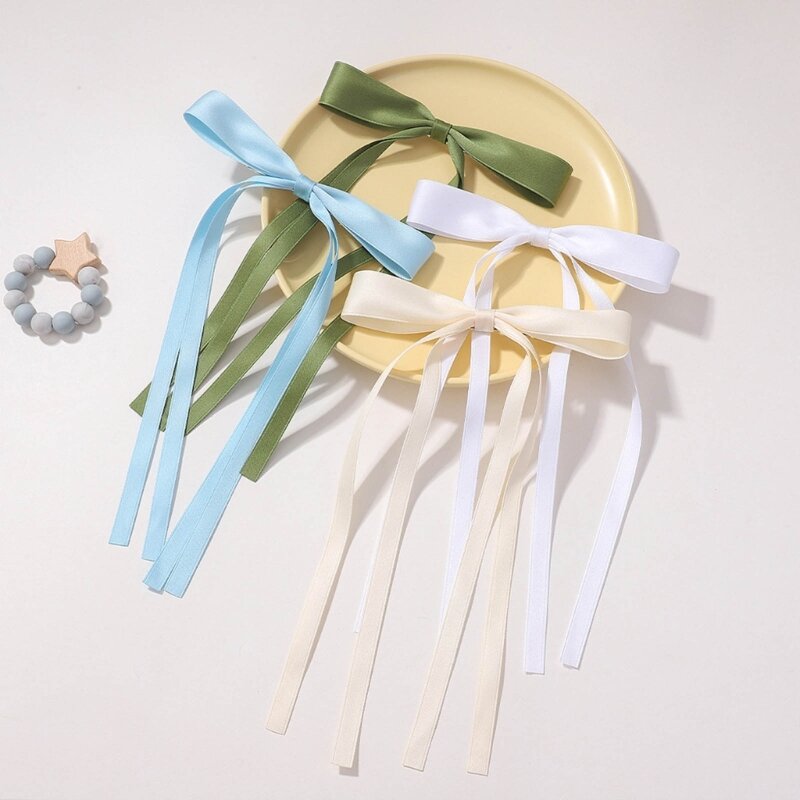 Juego horquillas colores surtidos 8 piezas decoraciones para cabello con lazo y cinta para niños