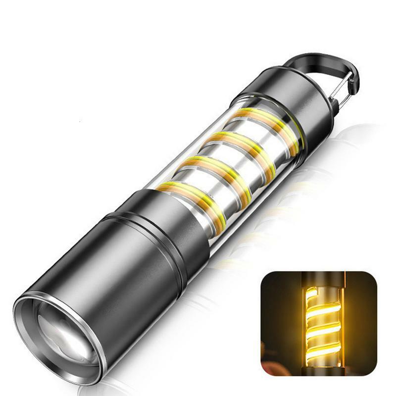 Lanterna recarregável brilhante com feixe Zoomable, portátil, ao ar livre, casa, camping, caminhadas