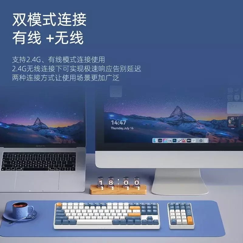 Мини-клавиатура Aigo A18 портативная, 2 режима, USB 2,4G, 22 клавиши