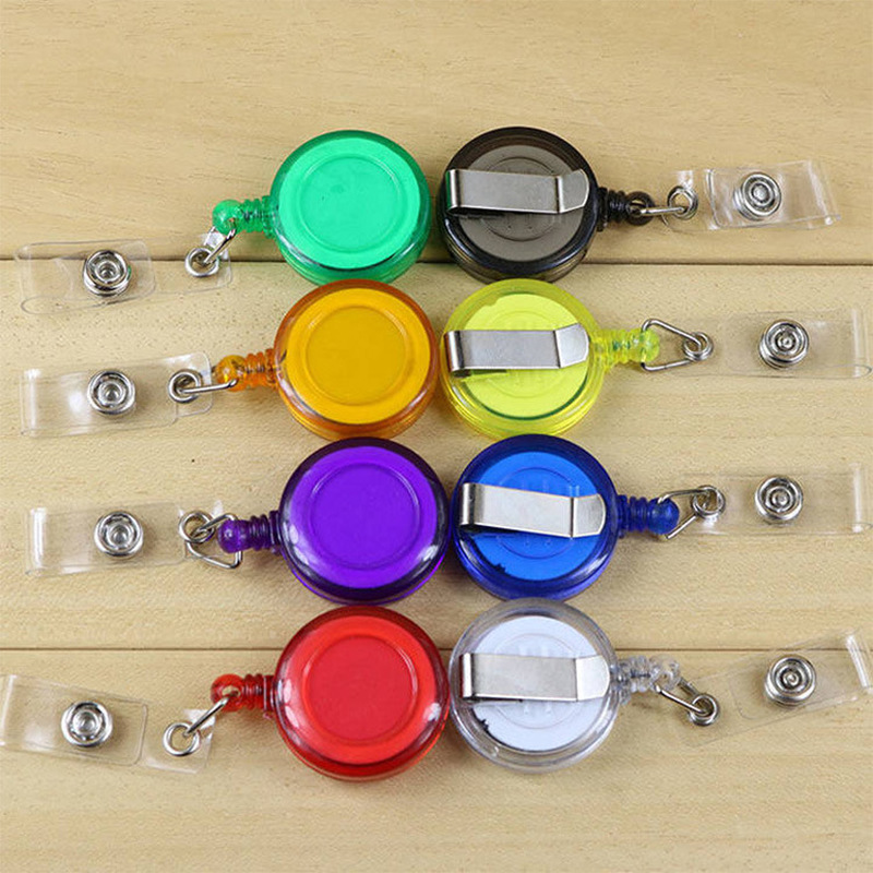 Acrylic Retractable Nurse Badge Reel Fashion Name Tag ID Badge Holder Clip for Pass Card Cover