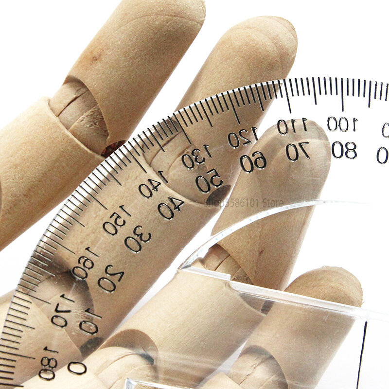 Four inches in diameter360-degree thickness goniometer round ruler drawing ruler accurate mathematical round template