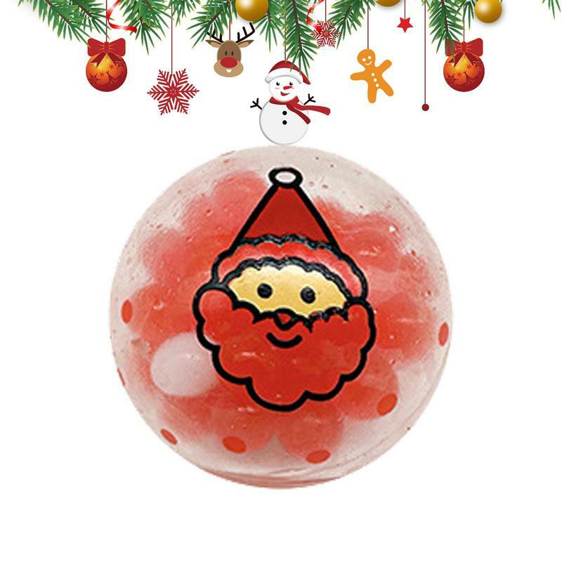 Natal Squeeze bola com meia Stuffers, Stress Relief, bonito Squeeze bola, brinquedos sensoriais