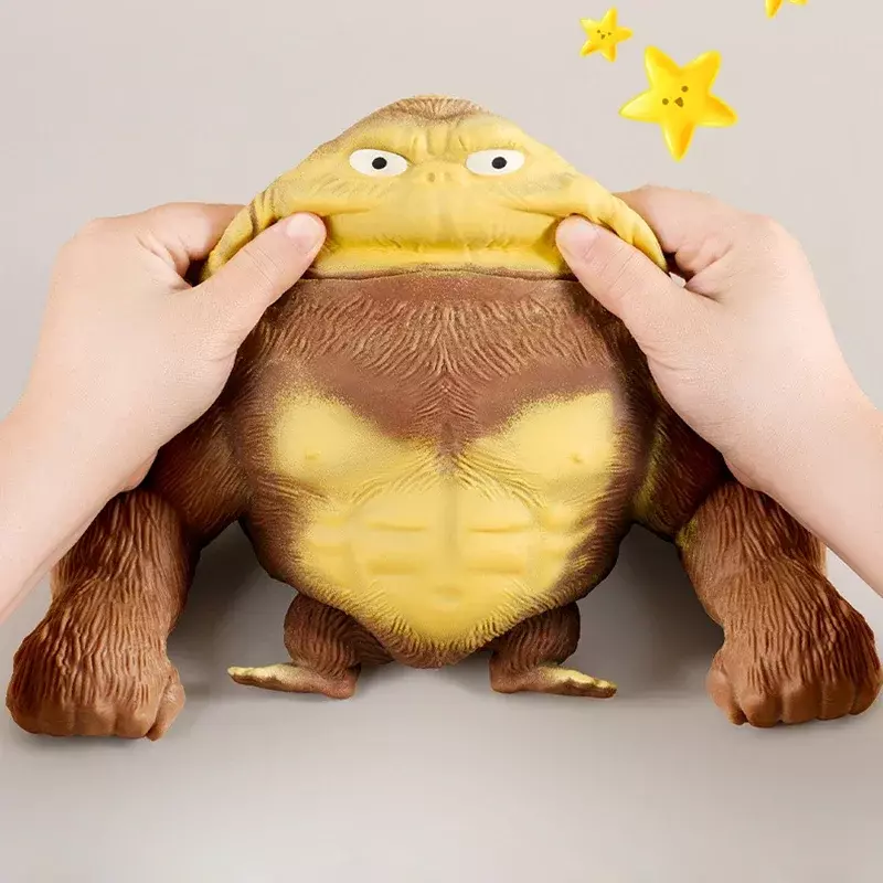 Squeeze Gorilla Toy para crianças e adultos, Brinquedo engraçado do macaco, Brinquedos de estresse sensorial, Rubber Stretch, Fidget Gift