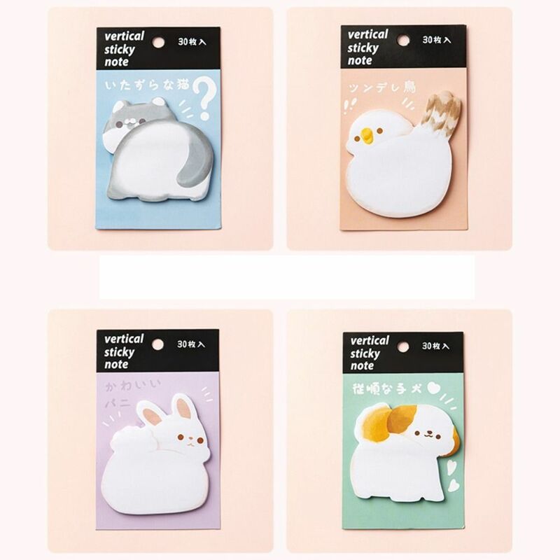 Cute Sticky Notes, Posted Memo Pad, Bookmarks Ins Cartoon Notepad, Material Escolar Animal