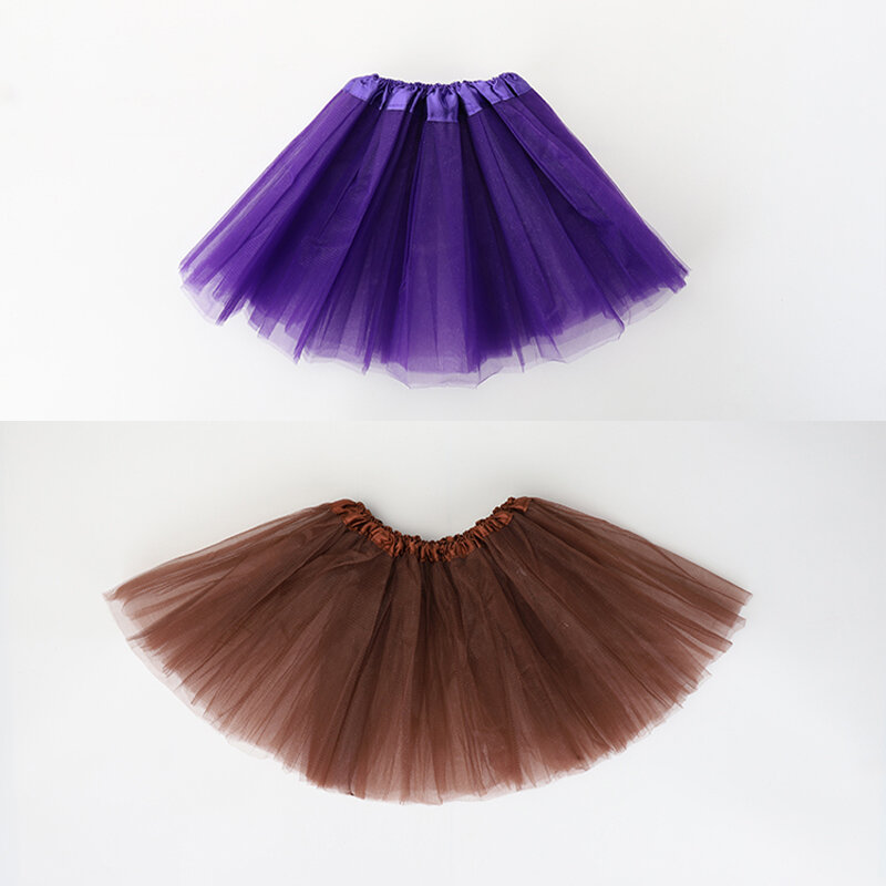 Summer Kids Baby Dance Tutu Skirt For Girl 3 Layers Tulle Toddler Lace Pettiskirt Dance Skirt