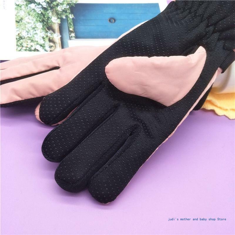 67JC Winter Snow Mittens Boys Girls Full Finger Thermal Gloves for 3-13 Years Kids