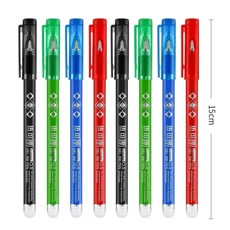 12 buah/set pena dapat dihapus kreatif kapasitas besar 0.5mm tinta Multi Warna menulis ujian netral perlengkapan alat tulis kantor sekolah