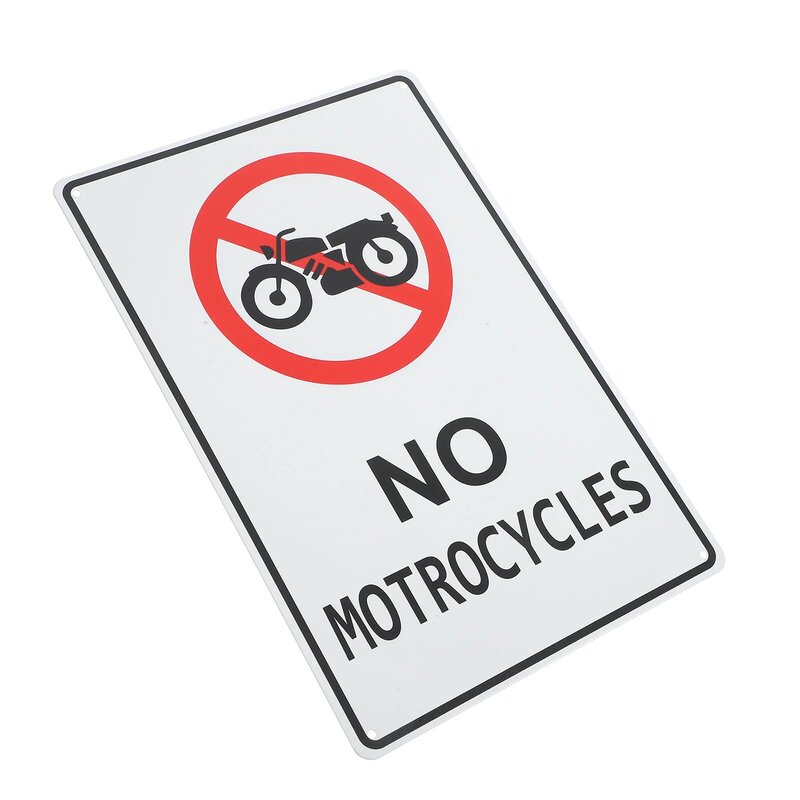 ป้ายเตือนความปลอดภัยสำหรับถนนไม่มีป้ายเตือนตกแต่งผนังบนถนนบนรถจักรยานยนต์เด็กเหล็ก