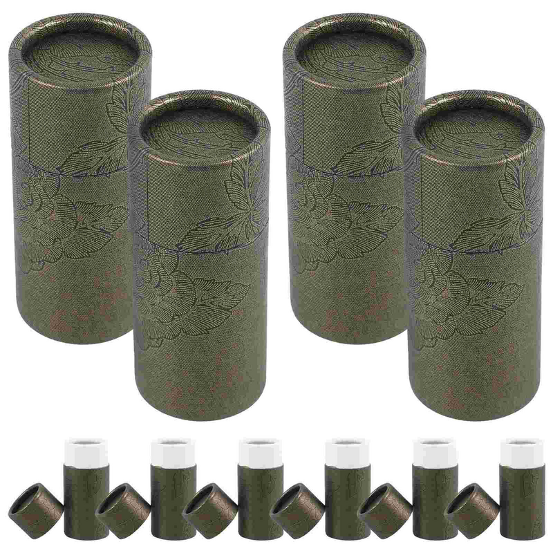 Tubo de embalaje de 10 piezas, tubos de Papel Kraft con tapa, cilindro de botella de aceite esencial, cajas de almacenamiento de té (10ml)