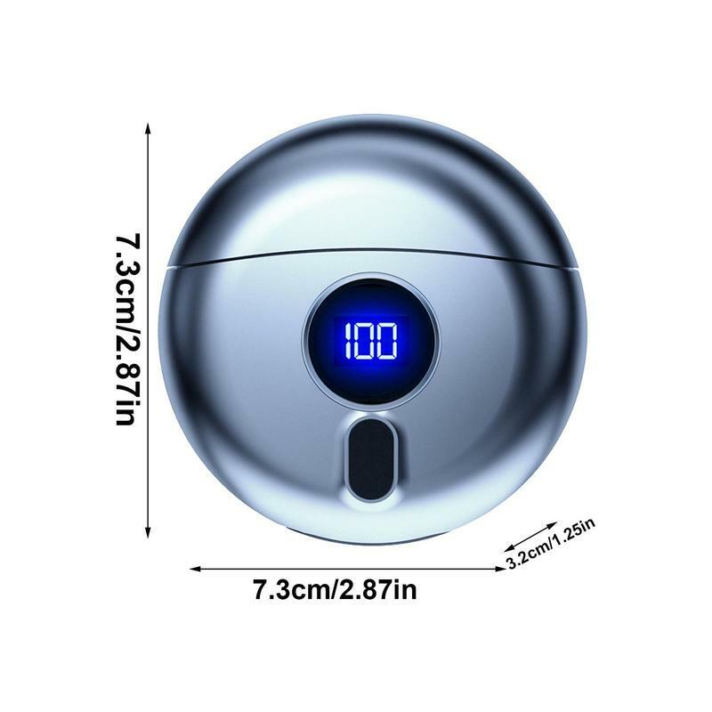 Afeitadora eléctrica portátil con pantalla LED, afeitadora de bolsillo recargable con forma de platillo volador, lavable, USB
