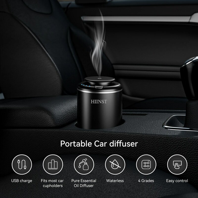 HIINST Luxury USB ricaricabile aromaterapia profumo auto deodorante macchina senz'acqua olio essenziale auto diffusore di aromi prodotto