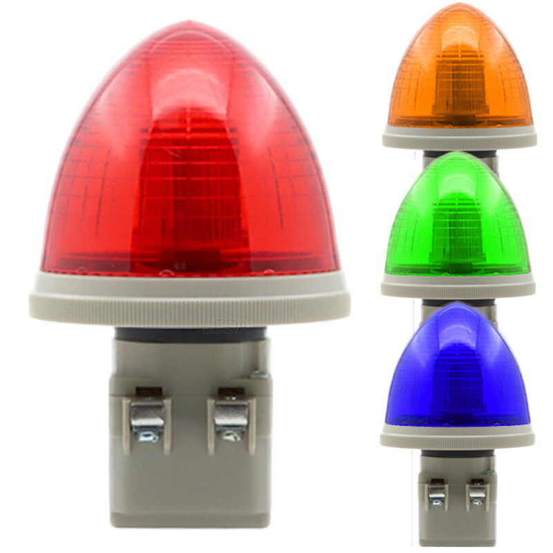 1Pcs N-TX 소리없이 작은 경고등 LED 스트로보 Alarm 알람 램프 빨간색 노란색 녹색 파란색