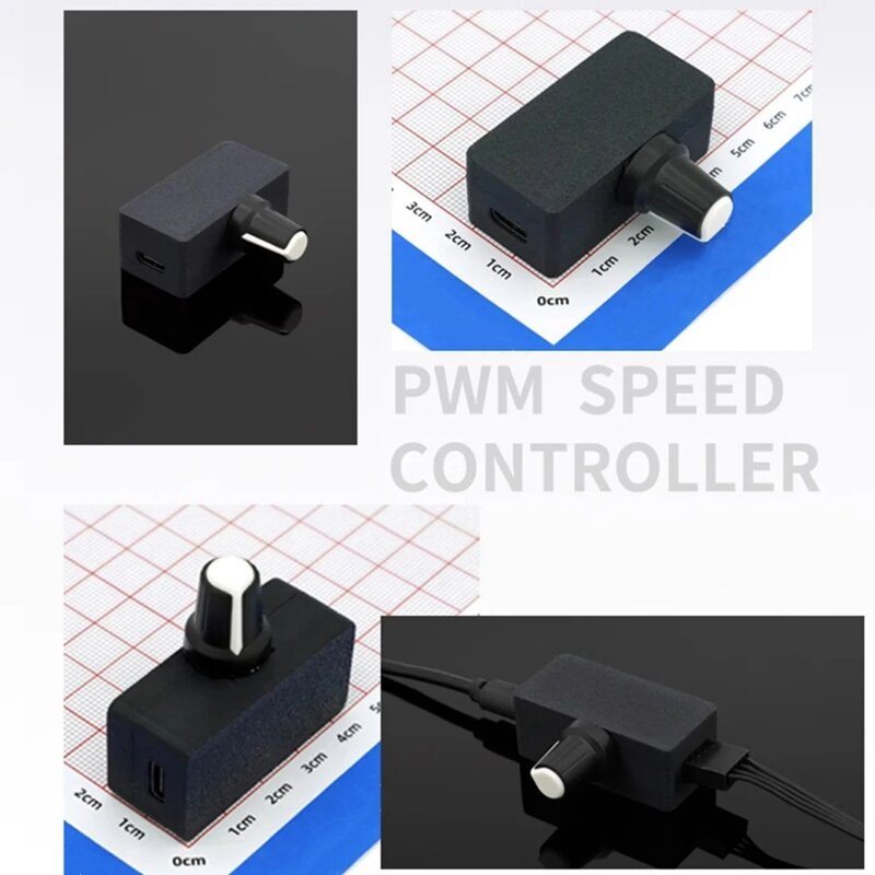 PWM Speed Controller 4Pin PWM Fan Governor PWM Governor USB TYPE-C Power Supply DIY Watercooling Cooler Option