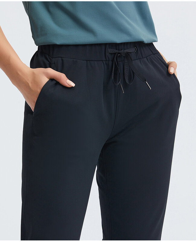 Celana olahraga wanita, tali serut 4 warna kebugaran 4 cara meregang legging celana melar